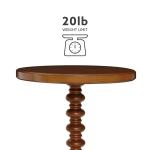 Brown Wood Spindle Side Table