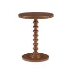 Brown Wood Spindle Side Table