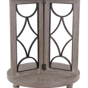 Roberta Gray Wood Decorative Metal Accent Table