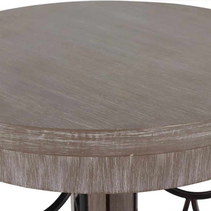 Roberta Gray Wood Decorative Metal Accent Table