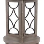 Roberta Gray Wood Decorative Metal Accent Table