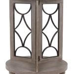 Roberta Gray Wood Decorative Metal Accent Table