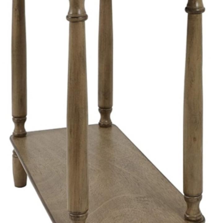 Antique Brown Rectangular Console Table