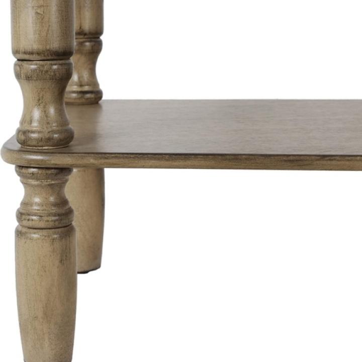 Antique Brown Rectangular Console Table