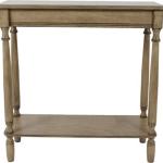 Antique Brown Rectangular Console Table