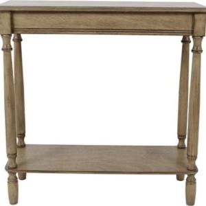Antique Brown Rectangular Console Table