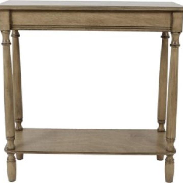 Antique Brown Rectangular Console Table