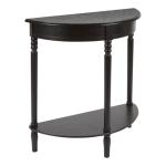 Antique Black Half Round Console Table