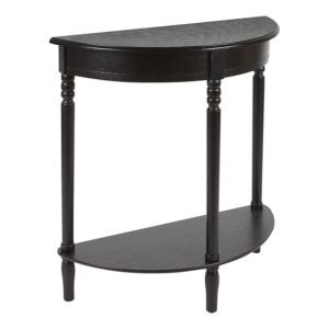 Antique Black Half Round Console Table