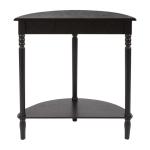 Antique Black Half Round Console Table