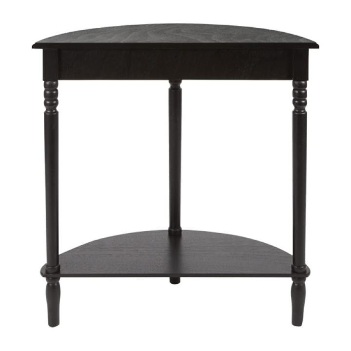 Antique Black Half Round Console Table
