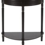 Antique Black Half Round Console Table