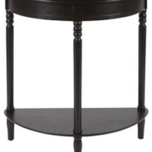 Antique Black Half Round Console Table