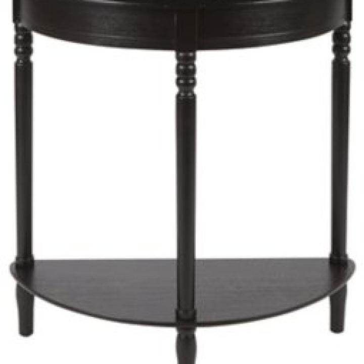 Antique Black Half Round Console Table