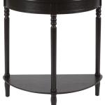 Antique Black Half Round Console Table