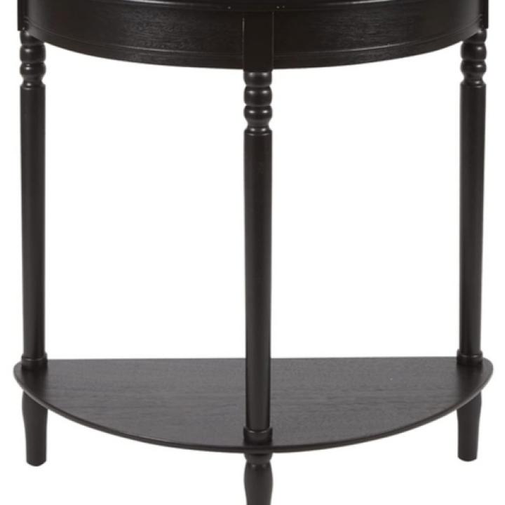 Antique Black Half Round Console Table