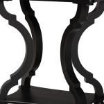 Black Hourglass Wood Accent Table
