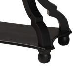 Black Hourglass Wood Accent Table