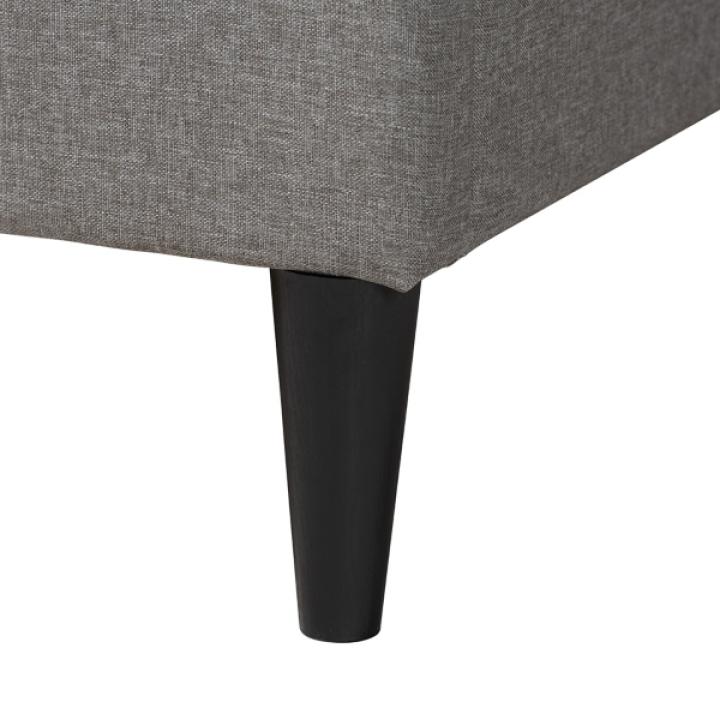 Gray Button Tufted Headboard Full Platform Bed