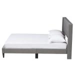 Amala Gray Button Tufted Queen Bed Frame