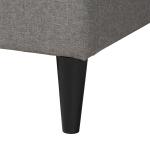 Amala Gray Button Tufted Queen Bed Frame