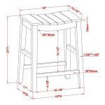 Whitewashed Saddle Seat Counter Stools, Set of 2