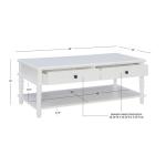 McGhie White 2-Drawer Coffee Table