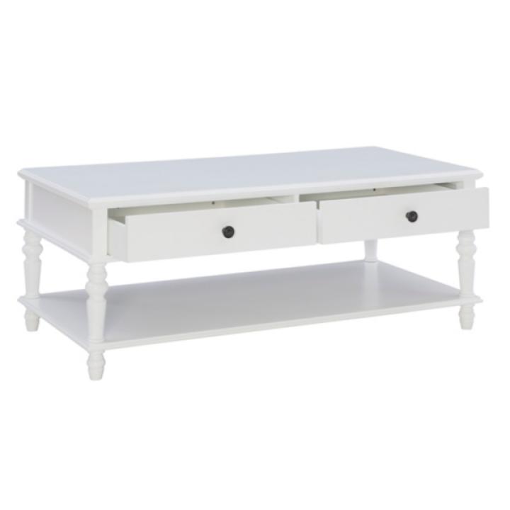 McGhie White 2-Drawer Coffee Table