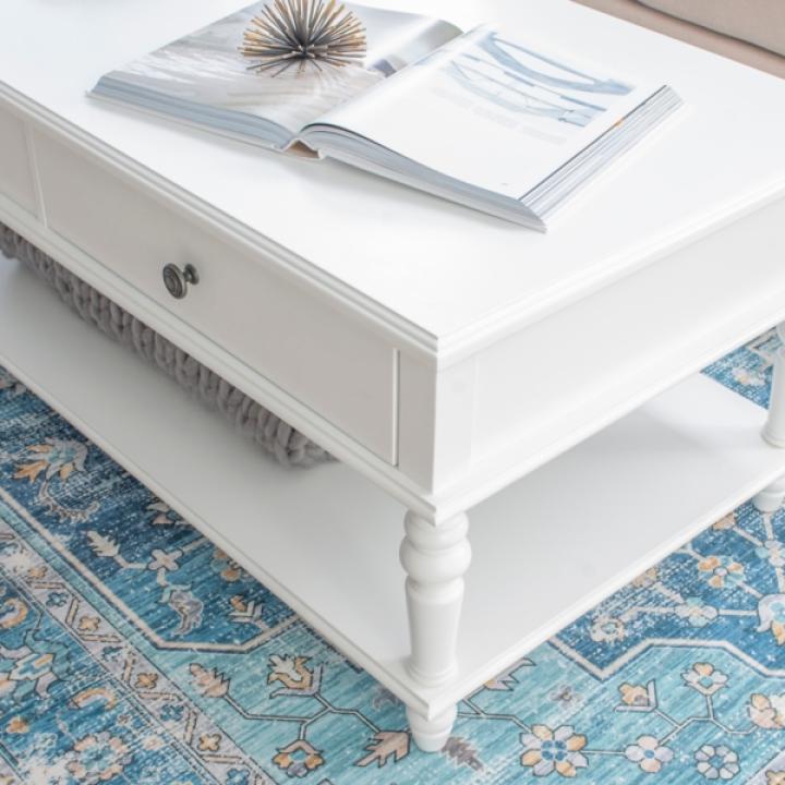 McGhie White 2-Drawer Coffee Table