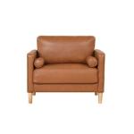 Caramel Faux Leather Chelsea Accent Chair