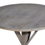 Rustic Graywash Hourglass Side Table