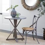 Rustic Graywash Hourglass Side Table