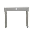 Gray Carved Wood Console Table
