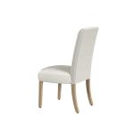 Cream Whitewashed Dining Chairs, Set of 2