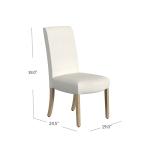Cream Whitewashed Dining Chairs, Set of 2