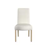 Cream Whitewashed Dining Chairs, Set of 2