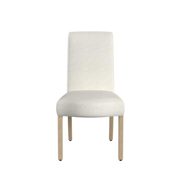 Cream Whitewashed Dining Chairs, Set of 2