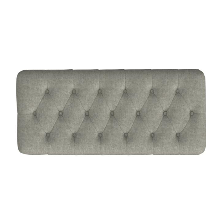 Gray Tufted Upholstered Storage Bench