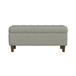 Gray Tufted Upholstered Storage Bench