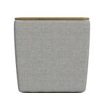 Gray Upholstered Storage Ottoman with Wood Lid