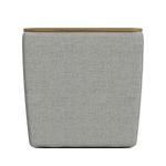 Gray Upholstered Storage Ottoman with Wood Lid