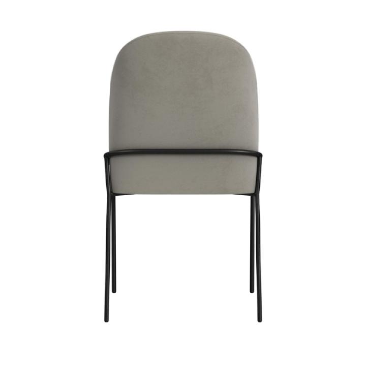Fawn Velvet Metal Dining Chair