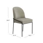 Fawn Velvet Metal Dining Chair