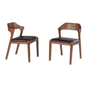 Chestnut Ramus Dining Side Chairs, Set of 2
