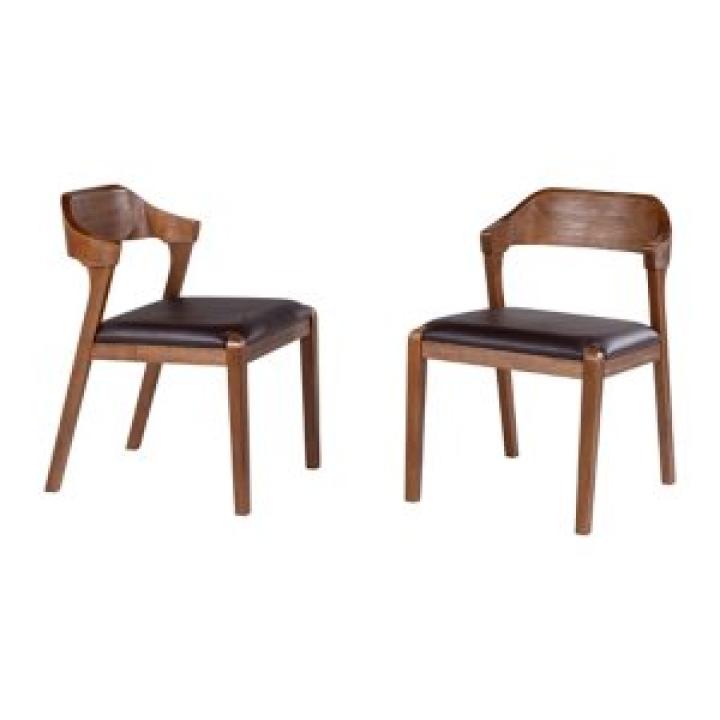 Chestnut Ramus Dining Side Chairs, Set of 2