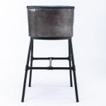 Midnight Blue Faux Leather Parlor Bar Stool