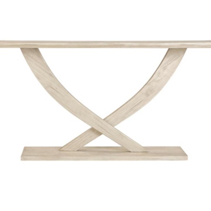 Whitewashed Ramus Console Table