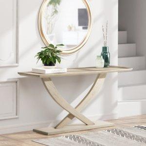 Whitewashed Ramus Console Table