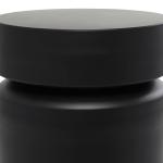 Black Metal Round Drum Accent Table