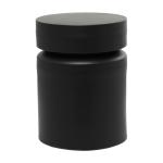 Black Metal Round Drum Accent Table
